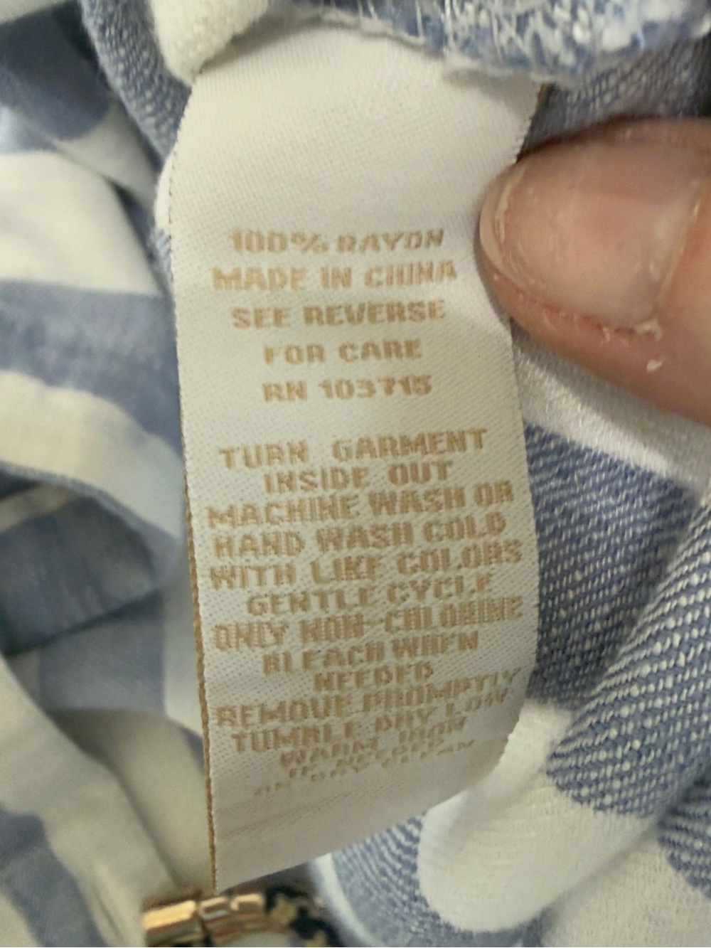 Hope & Harlow Blue White Striped Sleeveless Midi Shirt Dress - Picture 10 of 10